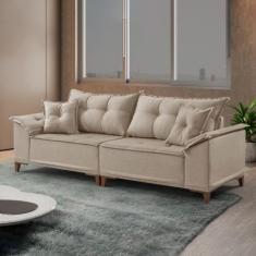 Sofá 4 Lugares 290cm com Almofadas Zurique - Martins Estofados