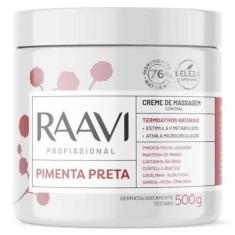 Creme de Massagem Pimenta Preta 500g Raavi Termoativo