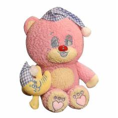 Conjuntos de presente de bebê 35cm adorável boa noite ursinho de pelúcia abraço boneca brinquedos rosa