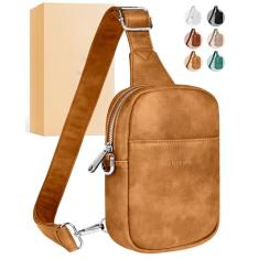 Vantamo Bolsas transversais para mulheres: Bolsa tiracolo de couro vegano com bloqueio de RFID com clipe antifurto - moderno e compacto, estilo seguro para uso diário com promessa de paz de espírito -