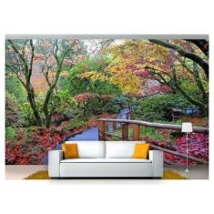 Papel De Parede Jardim Japonês Árvore Outono Jjp26 - Você Decora