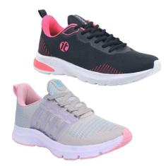 Tênis Feminino Caminhada Running Esportivo Academia Kit 2 - It Save, 3