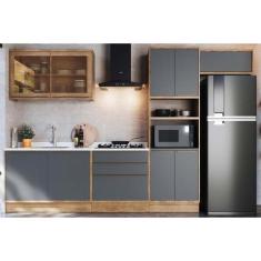 Cozinha Completa Versalis 6 Peças (2Aéreos+2Balcões+1TorreQuente+1Comp