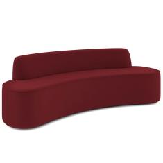 Sofá 3 Lugares Sala de Estar Cancún D02 Veludo Marsala 210 cm C-278 - Lyam Decor