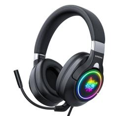 Fone de ouvido gamer onikuma k15 com luz de led, headset