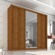 Guarda Roupa Casal 3 Portas e 4 Gavetas com Espelho Central Panamá - S