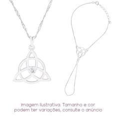 Colar + Pulseira Anel TRISKLE - Sunshine Cristais, Prateado