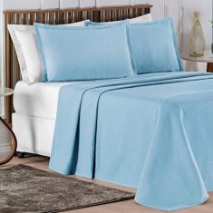 Cama Posta King Lisboa Colcha Luxo 100% Algodão Bordado 3 Pçs - De Luc