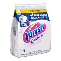 Imagem de Vanish Tira Manchas Em Pó Crystal White Oxi Action 2 5Kg Para Roupas Brancas