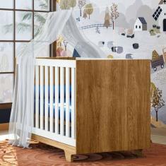 Berço Mini Cama Life 100% Mdf Branco/ Madeirado Ypê - Tigus, Branco