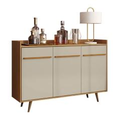 Aparador Buffet Sala de Jantar Retrô Moscou Cinamomo Off White - Lyam 