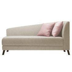 Divã Recamier Heitor 140cm com Almofada Lado Esquerdo Suede - Doce Son