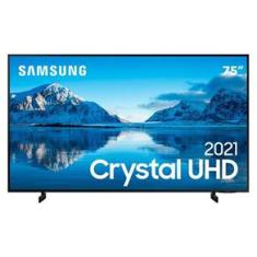 Smart TV 75&quot; Crystal UHD 4K Samsung 75AU8000, Painel Dynamic Crystal Color, Design slim, Tela sem limites, Visual Livre de Cabos, Alexa