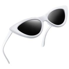 Joopin Óculos De Sol Feminino Vintage Olho De Gato Polarizadas Retrô Cateye Mulheres Óculos Escuros (Preto Branco)