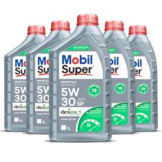 Óleo Lubrificante Mobil 5w30 Sintético para Carro Original Kit Revisão e Trocas Original Mobil 5 Litros