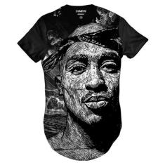 Camiseta Longline 2Pac Rapper Tupac Hip Hop Style - Di Nuevo, GG, Pret
