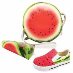 Kit Infantil Bolsa, Tênis e Estojo Melancia Redonda, Magicc Kids, 22