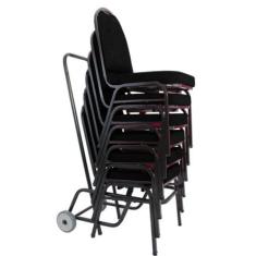 06 Cadeiras para Hotel e Auditório Linha Hotel Preto