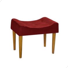 Puff Banqueta Pés Palito Retro Retangular Penteadeira - DECORATIVO SAL