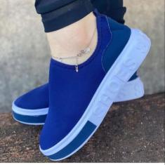Tênis Feminino Shoes Slip on Calce Fácil Caminhada Passeio Confortável