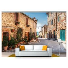 Papel De Parede Cidade Antiga Rua Européia 3D Cda16 - Você Decora