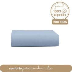 Lençol de Cima Percal 100% Algodão 200 Fios sem Elástico Solteiro Toqu
