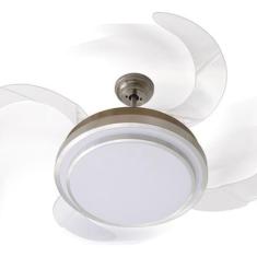 Ventilador Teto Retrátil Com Controle 110Cm Cromado Bivolt