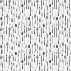 Papel De Parede Talheres Faca Garfo Colher Cozinha Adesivo - LRP