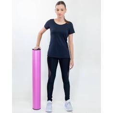 Rolo Massagem Liberação Miofascial 90cm DF1067 Rosa Dafoca Sports