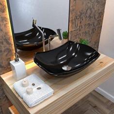 Kit Cuba L42 com Válvula Click 1''g + Sifão Pvc e Flexível Compace Preto