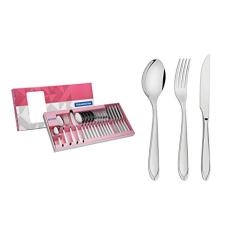 Tramontina 66906840 Faqueiro Aço Inox com Faca para Churrasco com 24 Peças, Prata