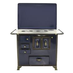 Fogão A Lenha Barroco Gabinete Venâncio 03 Azul 3bgdtaz