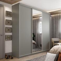 Guarda-roupa Casal 100% Mdf Bp com 3 Portas e 1 Espelho Geneve Urbi
