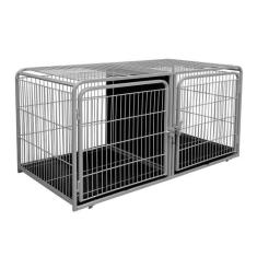 Canil Gaiola Duplo Superior Cães Cachorro Pet Shop Tosa - Açomix, Prat