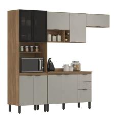 Armário de Cozinha Modulada Rubi Compacta 4 Peças  EdeCasaMóveis