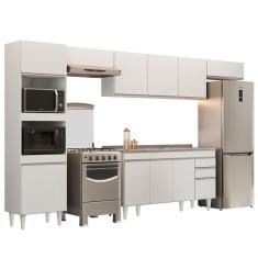 Armário De Cozinha Modulada 5 Peças Cp15 Com Pia Inox Branco - Lumil