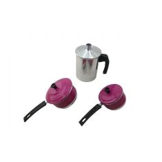 Cuscuzeiro Individual para Duas Pessoas Liso Rosa