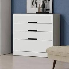 Cômoda com 4 Gavetas S824 Gold - Kappesberg, Branco