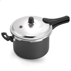 Panela De Pressão Antiaderente 4,5L Fechamento Externo Preta