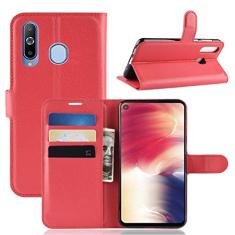 Capa para Samsung A8S, carteira flip de couro PU premium com compartimento para cartão, suporte e fecho magnético [capa interior à prova de choque de TPU] Compatível com Samsung A8S