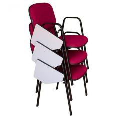 03 Cadeiras Universitárias Linha Hotel Auditório Rosa