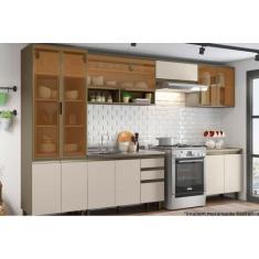 Cozinha Completa Connect 8 Peças (4 Armários + 2 Balcões + 2 Complemen