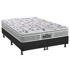 Cama Box King: Colchão Espuma D45 Probel Anatômico Guarda Costas Próextreme Plus + Base crc Suede Gray (193x203)