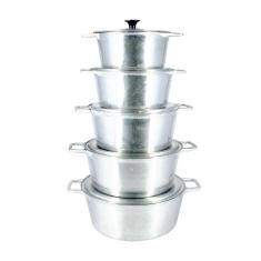 Jogo Caçarolas Panela Polida Alça Alumínio Fundido 16 a 24