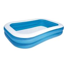 Piscina Inflável Retangular 778l Borda Reforçada Azul Branca