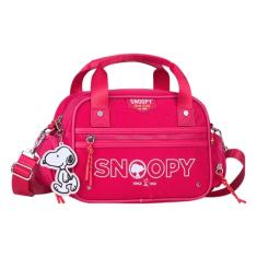 Bolsa Mini Baú Oficial Snoopy Colors Em Nylon Sp2849Pk Pink