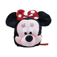 Mochila Infantil Preto Minnie Pelúcia Disney