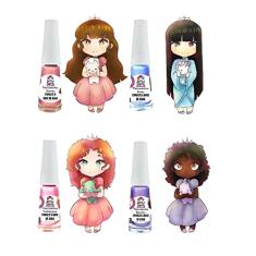 Kit C/4 Esmaltes Infantil A Base De Água Amusant Princesas