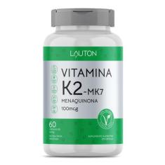 Vitamina K2 Mk7 - Menaquinona 100Mcg - 60 Capsulas - Lauton
