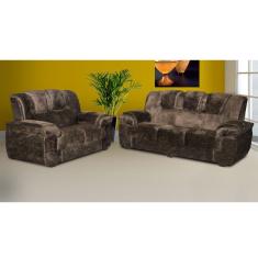Conjunto Estofado Fluence  2 e 3 Lugares - Paraná - Marrom
